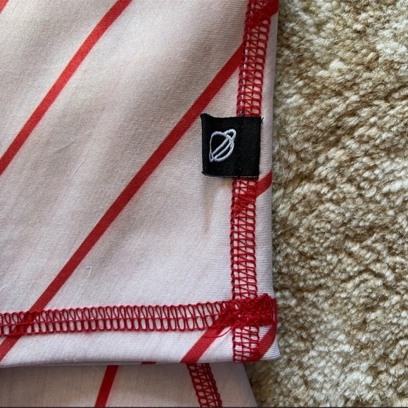 Terez x Peloton Lightning Legging Chevron Striped Red White Ombre Size Small - Picture 9 of 13